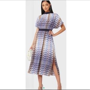 Ted Baker Samii Geo Printed Rib Detail Midi Dress, Ted size 0/ US 2